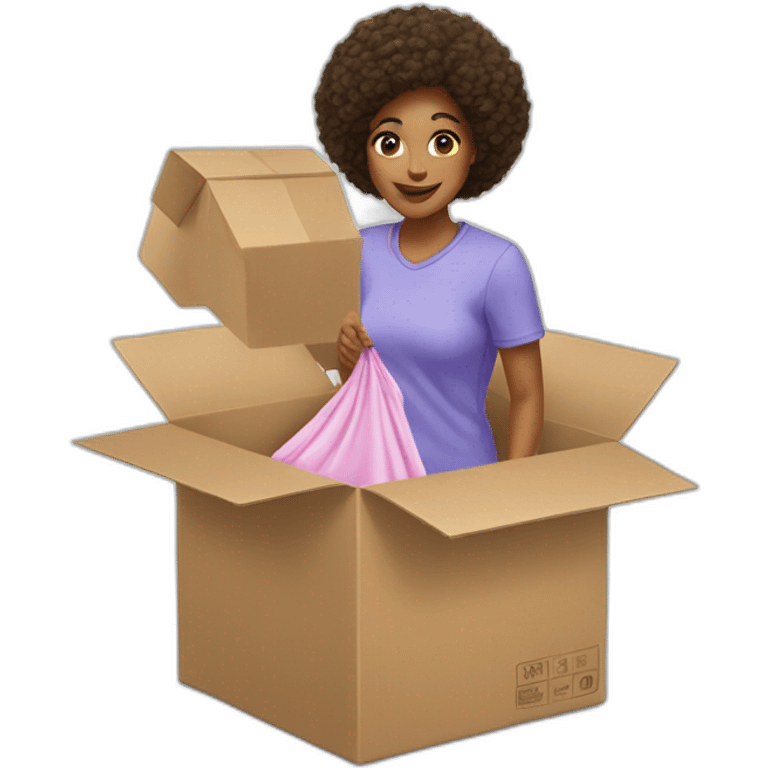 unboxing clothes emoji