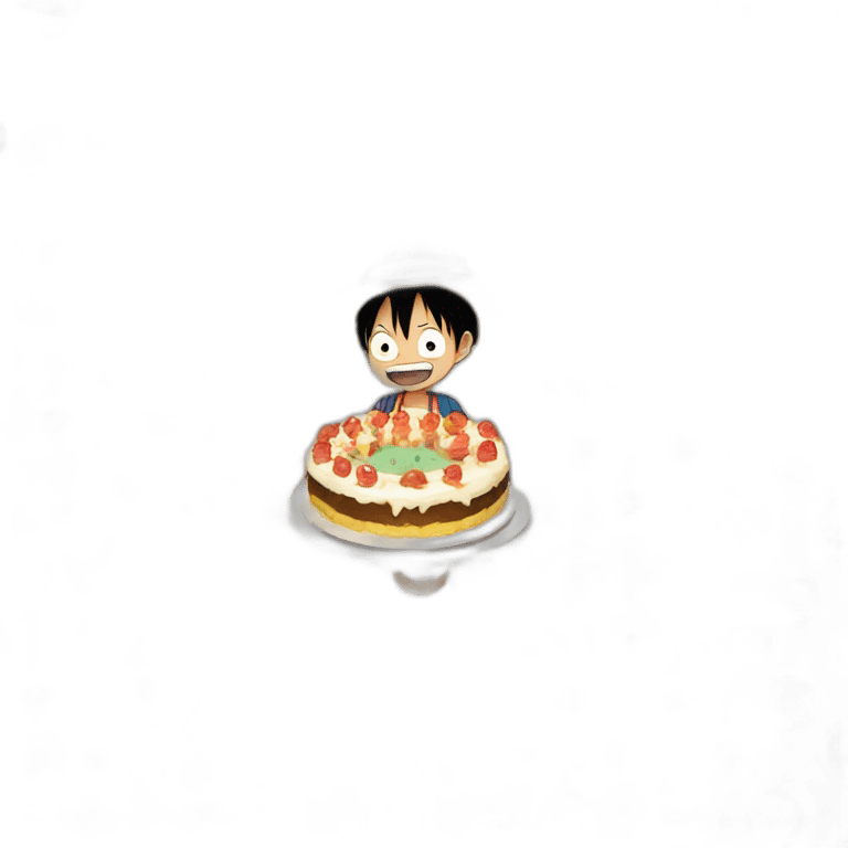 Luffy eat cake island emoji