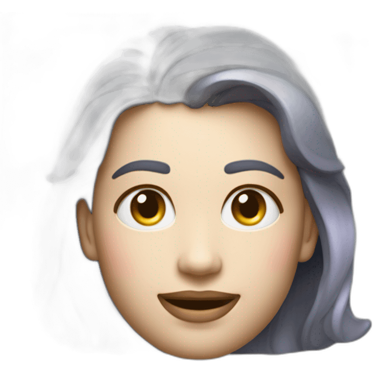 Siri Ai assistant personified. RGB tech hologram emoji