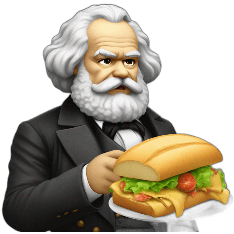 karl marx eating a sandwich emoji