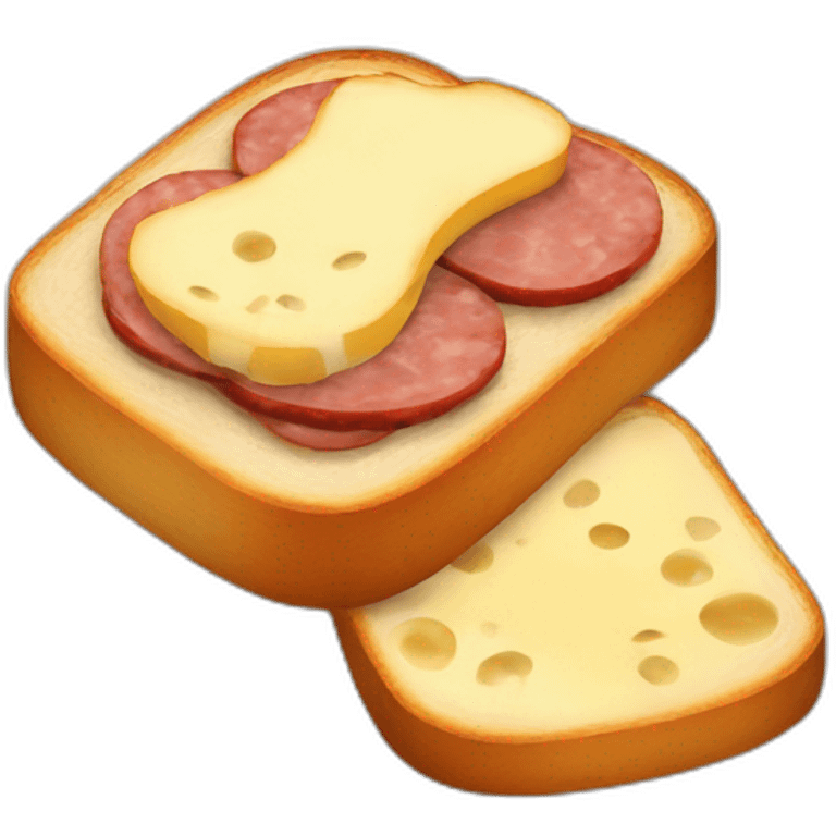 toast with sausage and cheese emoji