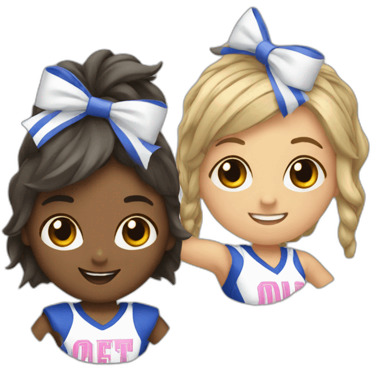 Cheerleading boy and girl emoji