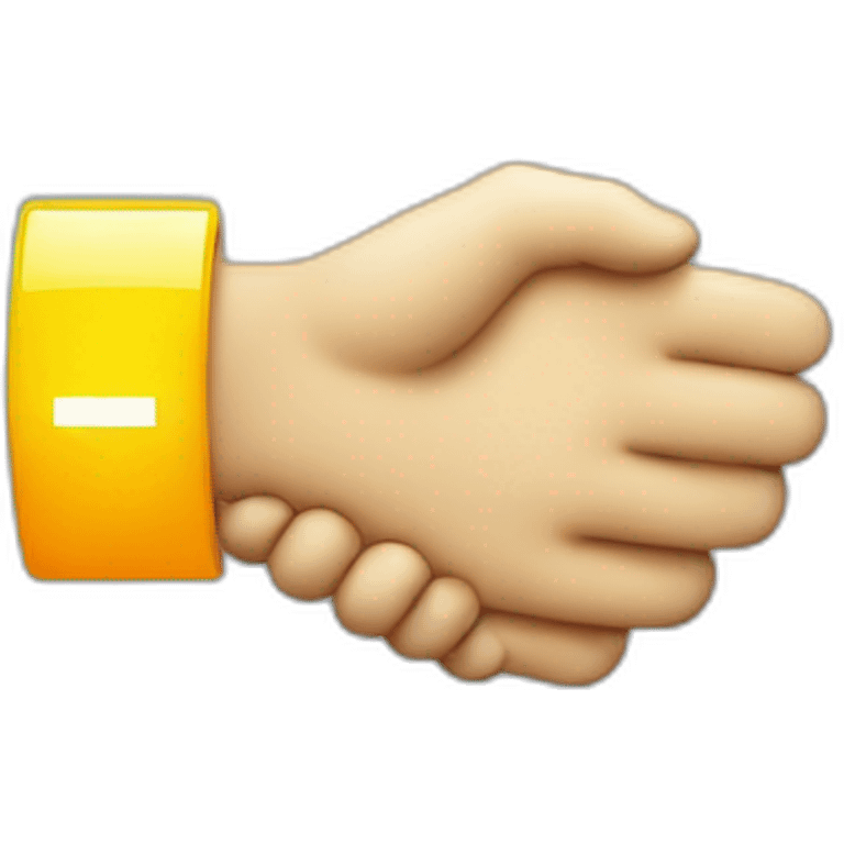 hand shaking made from solar panel emoji