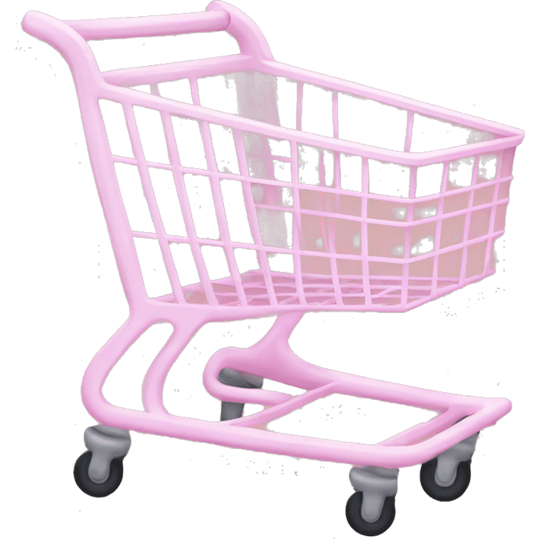 Pale pink shopping cart  emoji