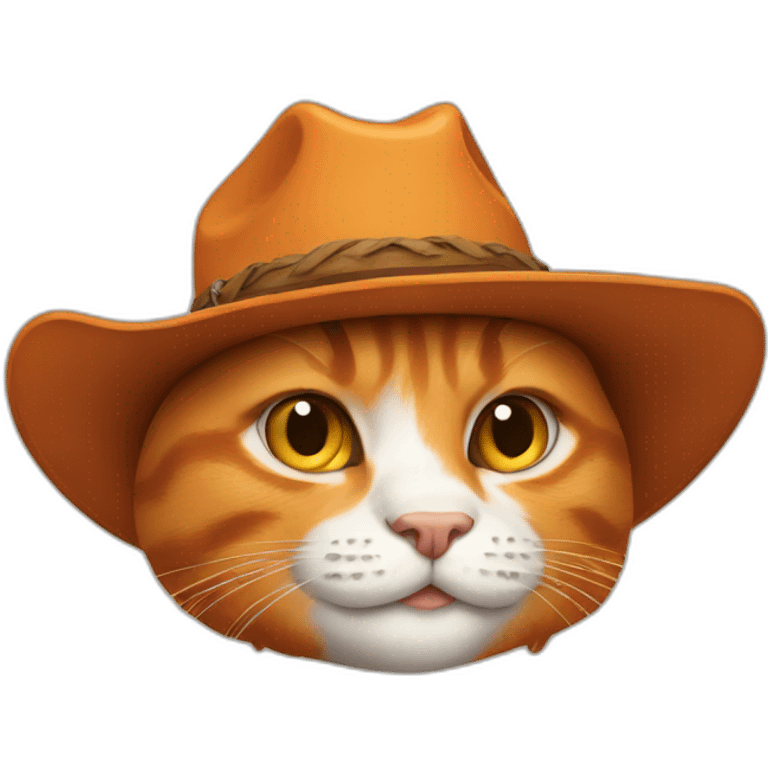 Orange cat cowboy emoji