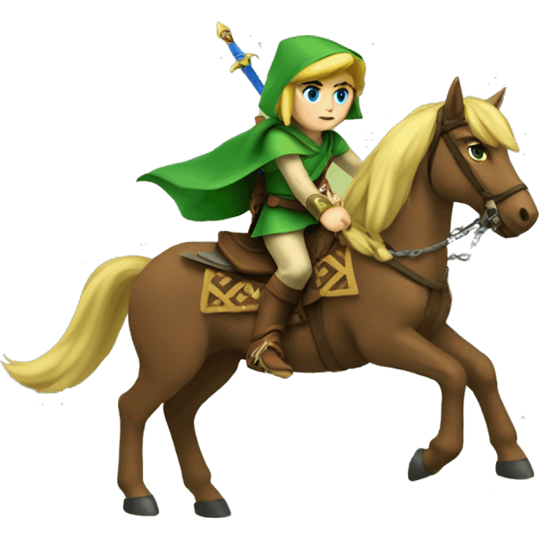 link riding zelda emoji