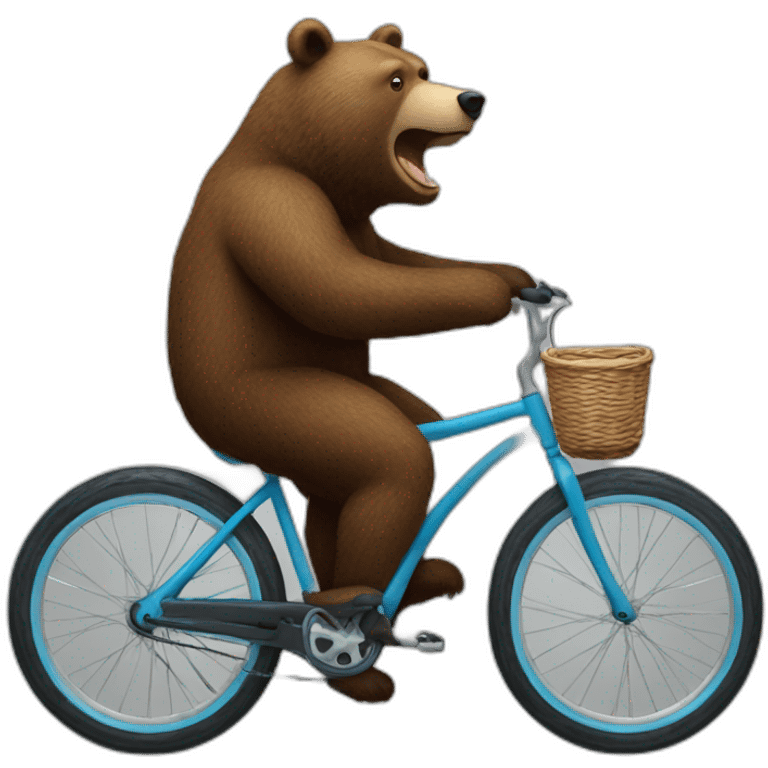 Bear bycicle emoji