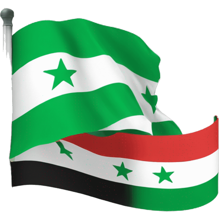 Green Syrian flag emoji