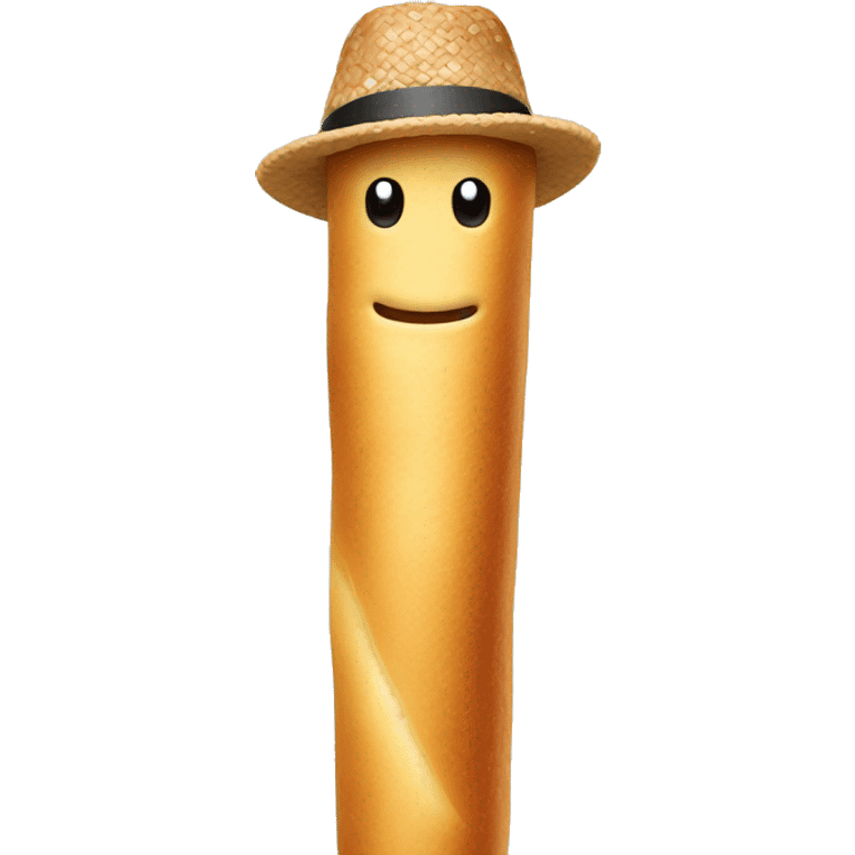 Breadstick wearing a hat  emoji