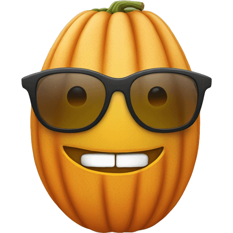 Citrouille avec des lunettes emoji