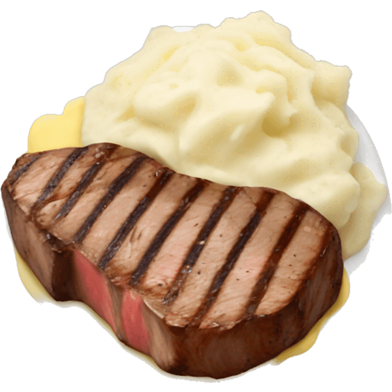 Steak and mashed potatoes  emoji