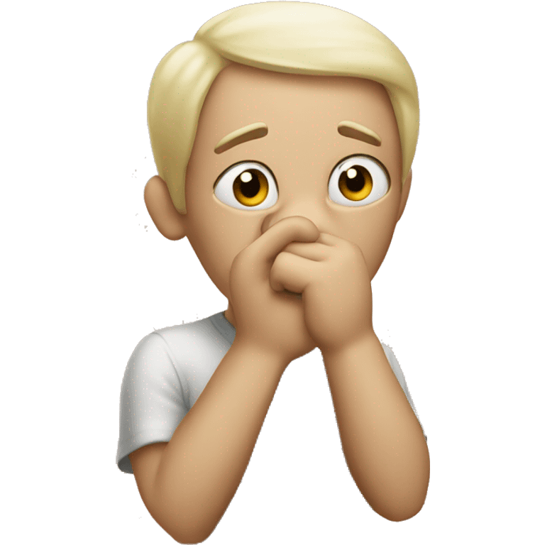 Person holding nose because something else is stinky emoji