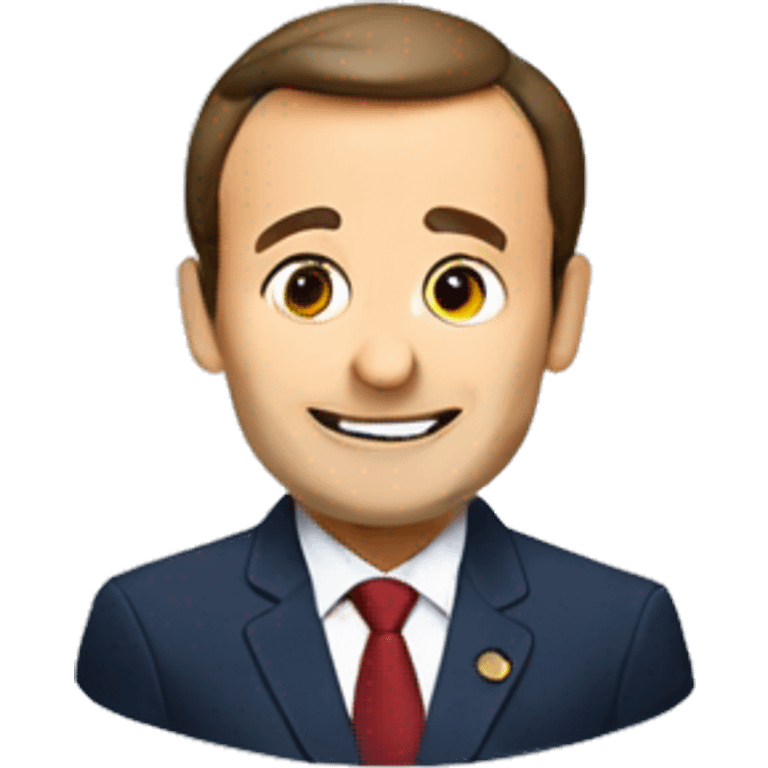 Macron qui mange une paella emoji