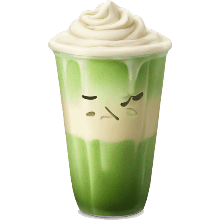 Ice latte matcha emoji