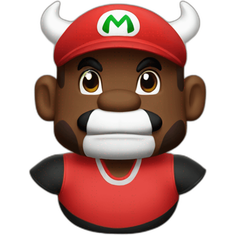 super mario wearing chikago bulls jersey emoji