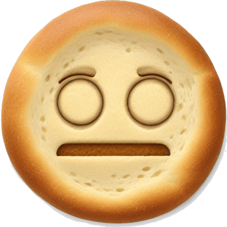 circle gluten free bread with face emoji