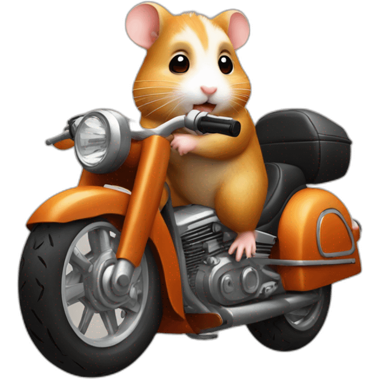 Hamster on a motorcycle with sidecar emoji