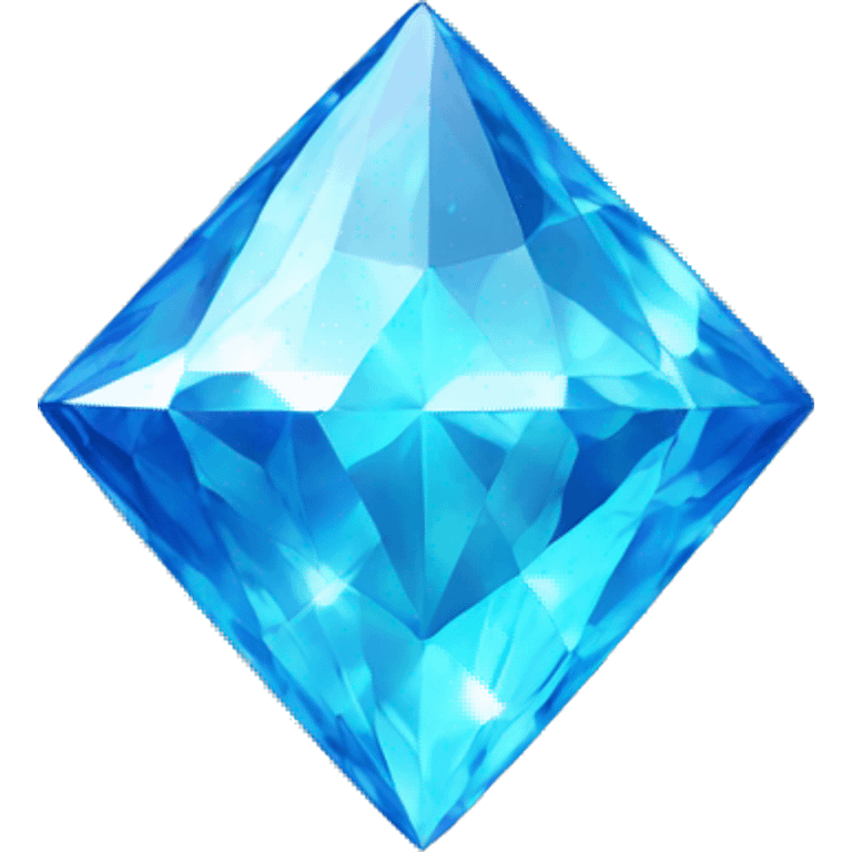 blue shiny diamond emoji