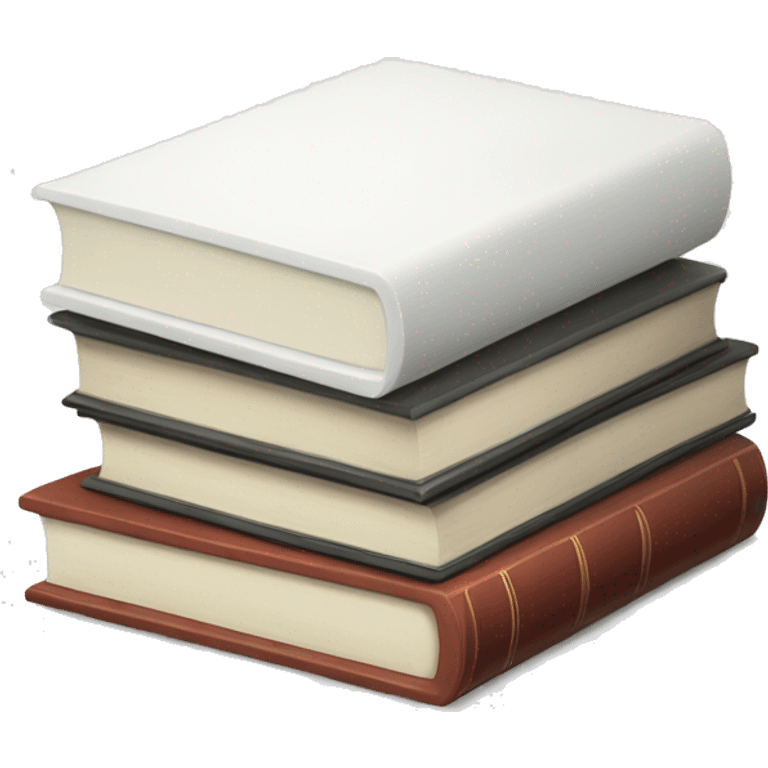 a white stack of books emoji