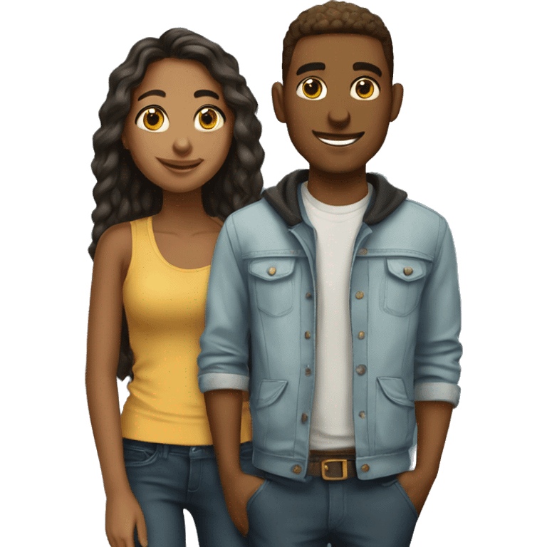 a college student couple emoji