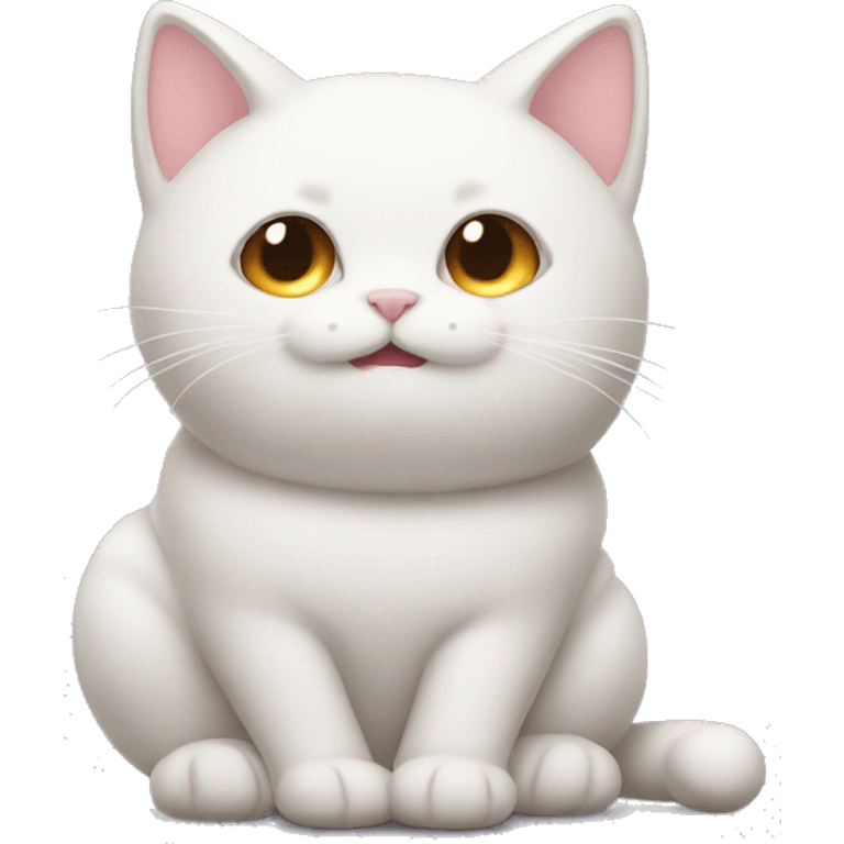 Marshmallow cat emoji