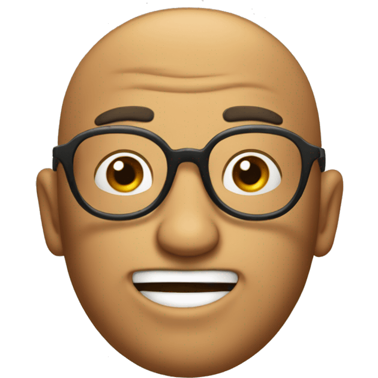 silly man with big and rounded glasses  emoji