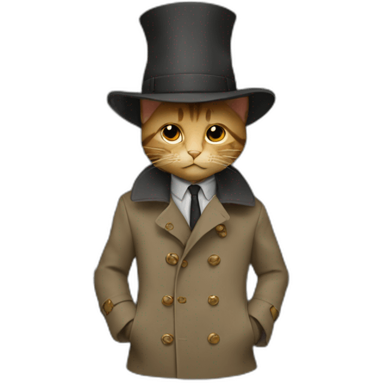 10 cats in a trenchcoat emoji