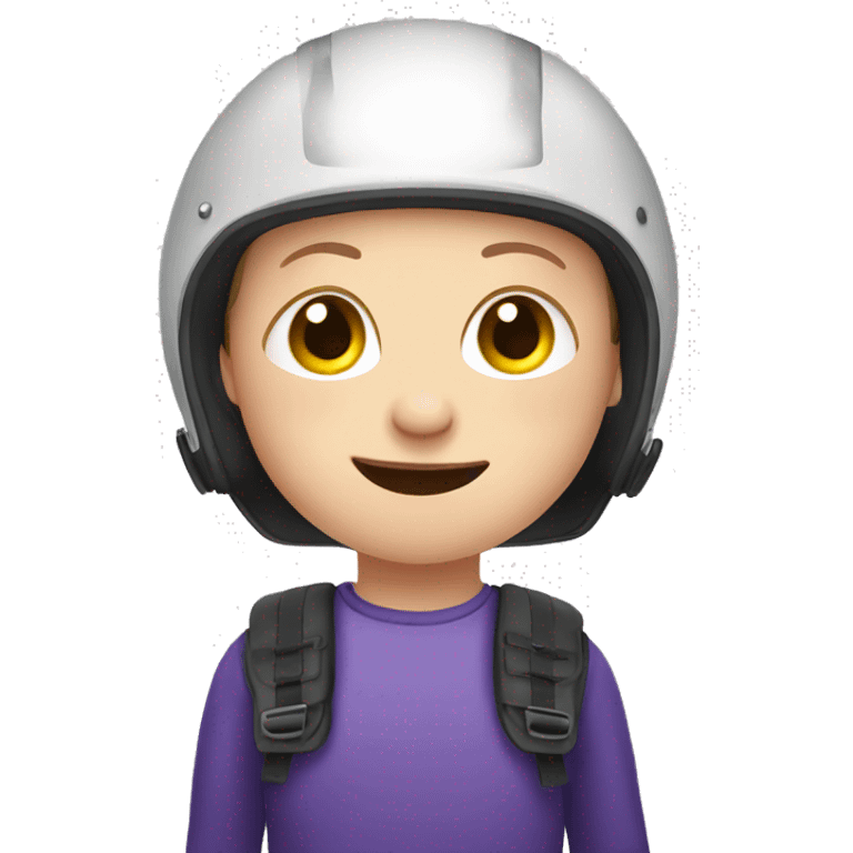 down syndrome kid with a helmet emoji