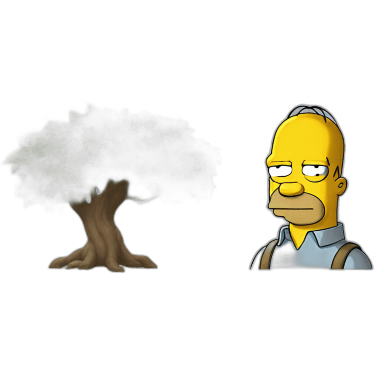 Homer simpson en arbre emoji