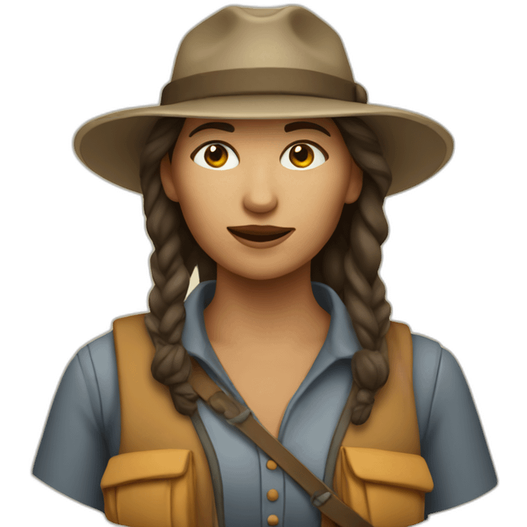 female archaeological prospector emoji