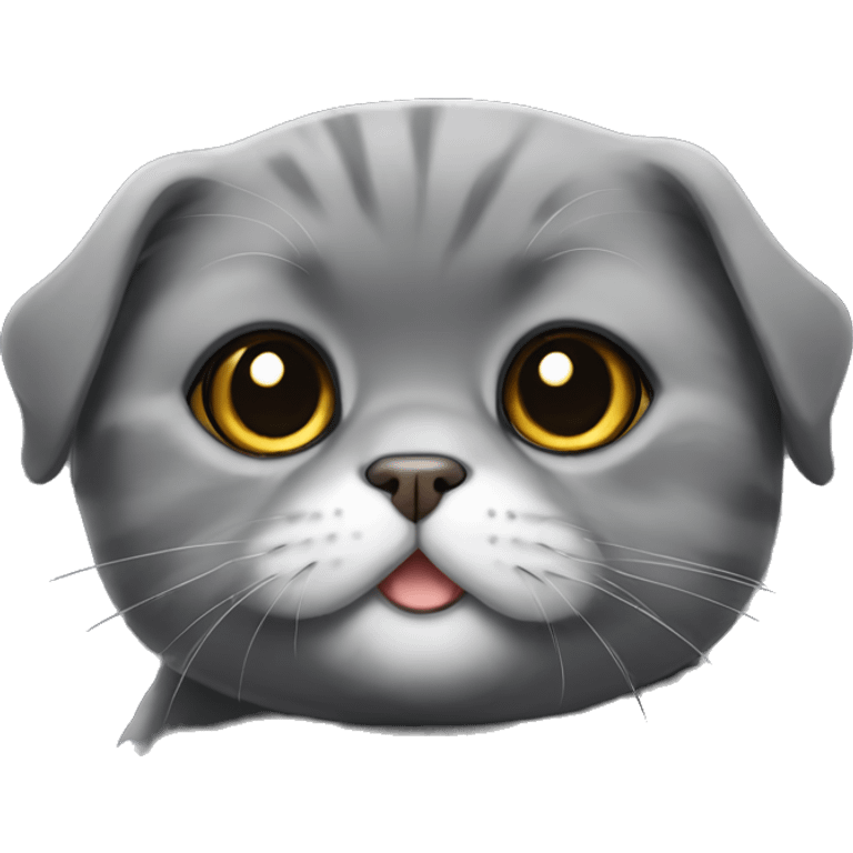 Black Scottish Fold emoji