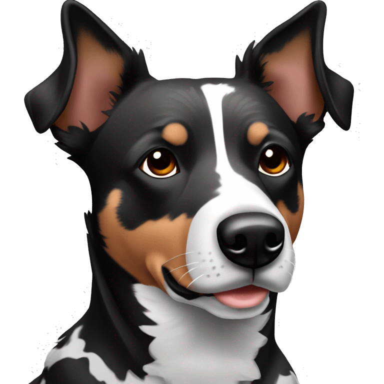 pointer heeler spotted dog black white gray brown emoji