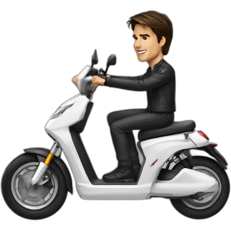 Tom Cruise on electric scooter rob emoji