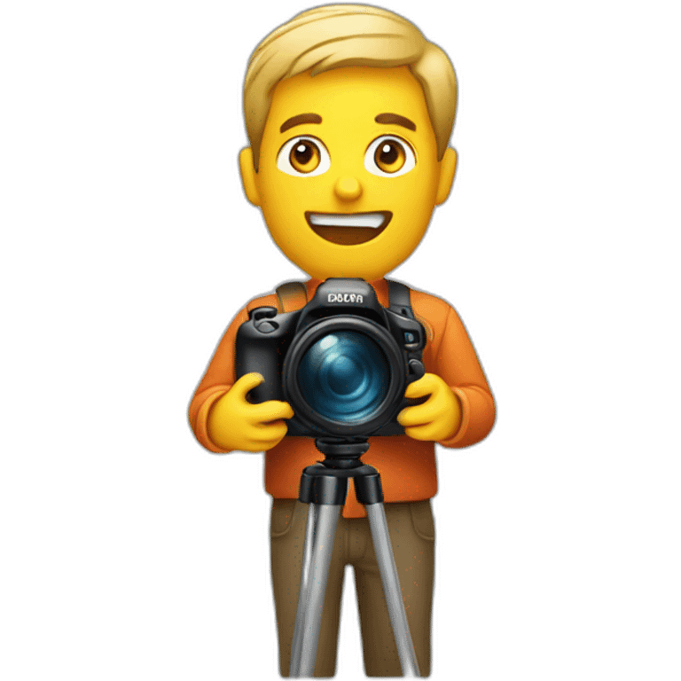 Photographer with camera emoji