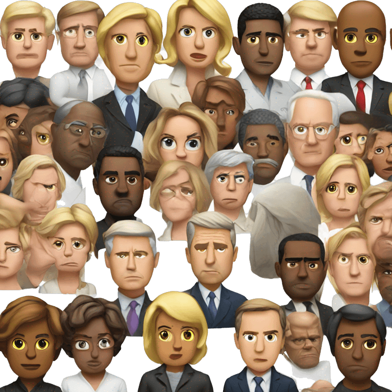 politic photorealistic serious emoji