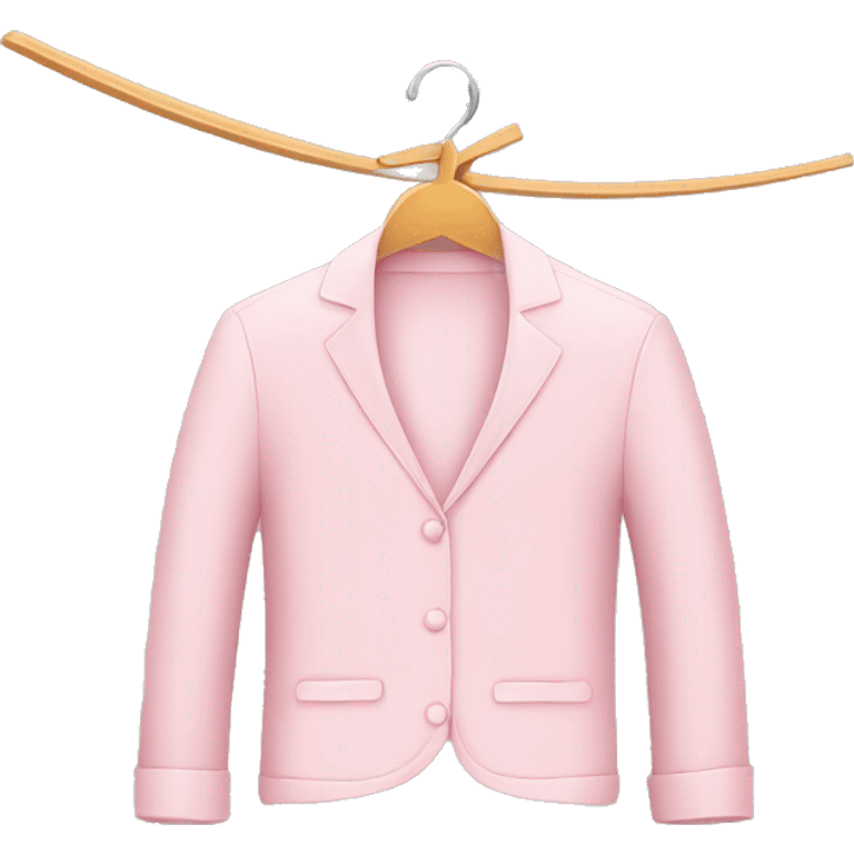 Light pink clothes, hanger with bow emoji