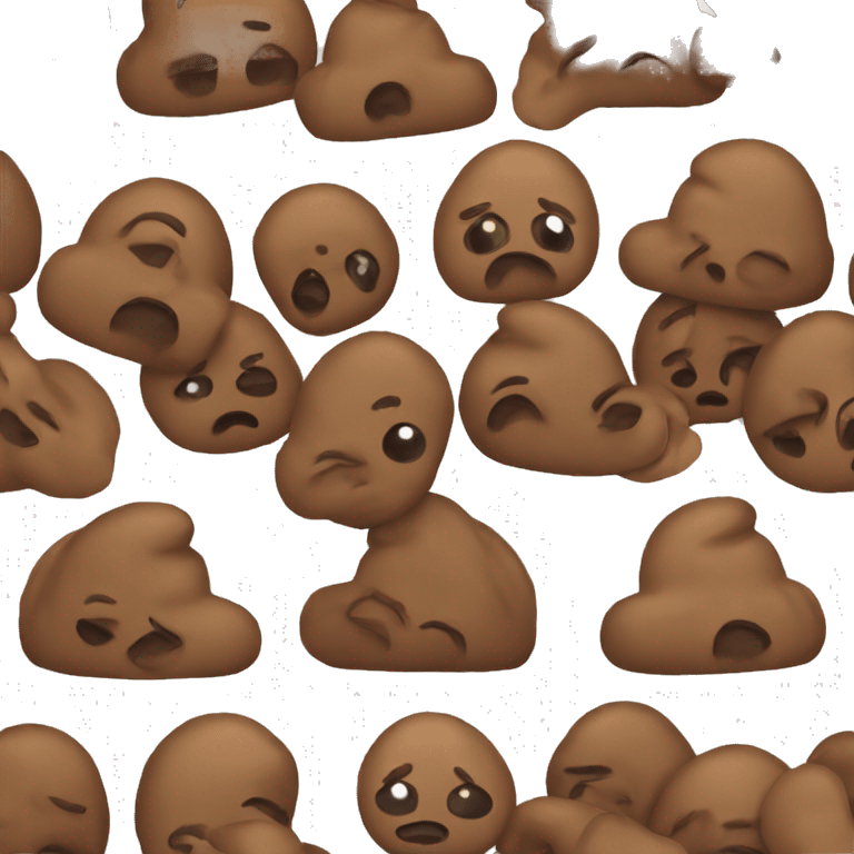 very sad poop  emoji