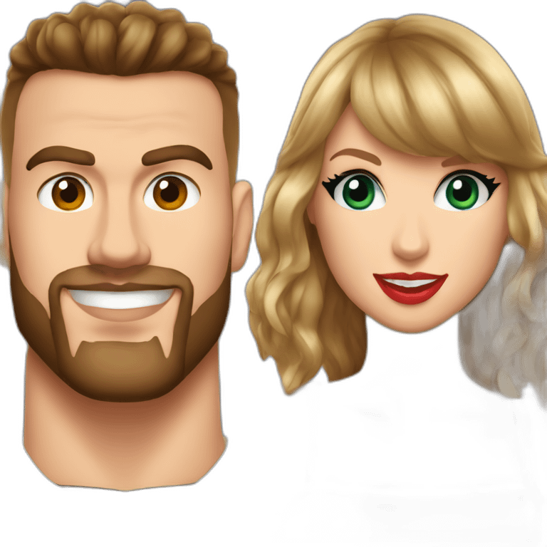 Taylor Swift and Travis Kelce emoji