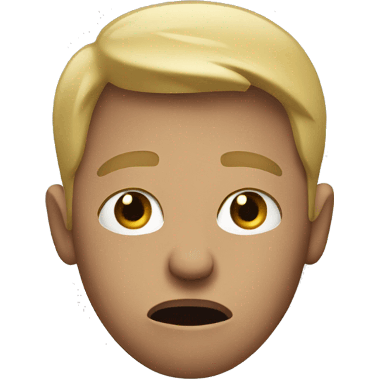 White Person expressing frustration emoji