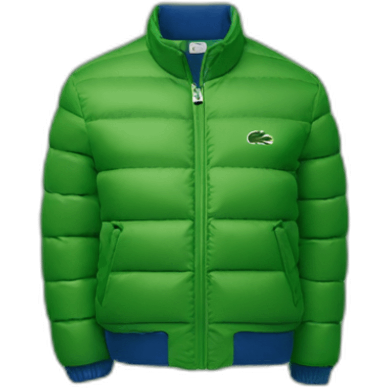 Lacoste puffer jacket emoji