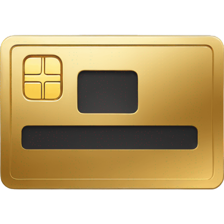 Gold credit card simple small size emoji