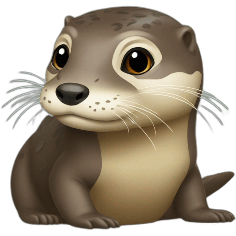 Loutre sur tortue emoji