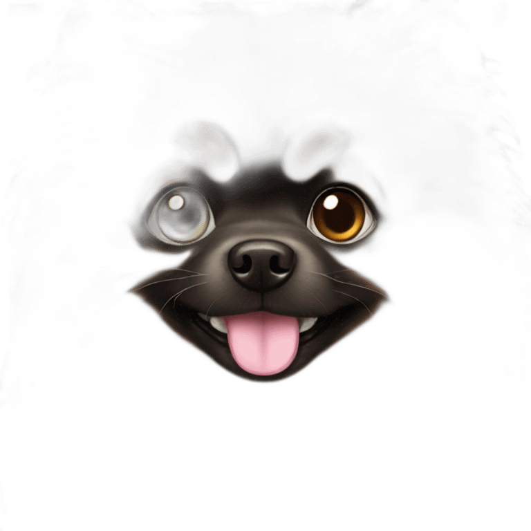 Dark Pomeranian emoji