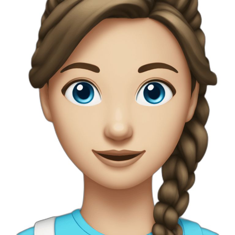 mid-twenties-brunette-girl-pony-tail-blue-eyes emoji