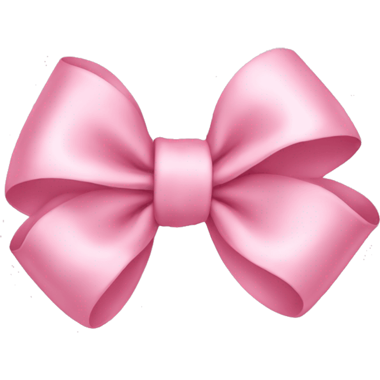 Light pink, big, bow emoji