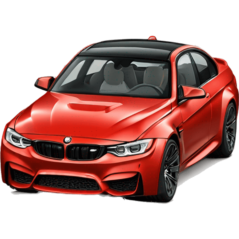 RED g80 BMW M3 front view emoji