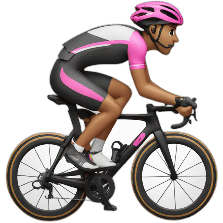 Ciclista de rosa emoji