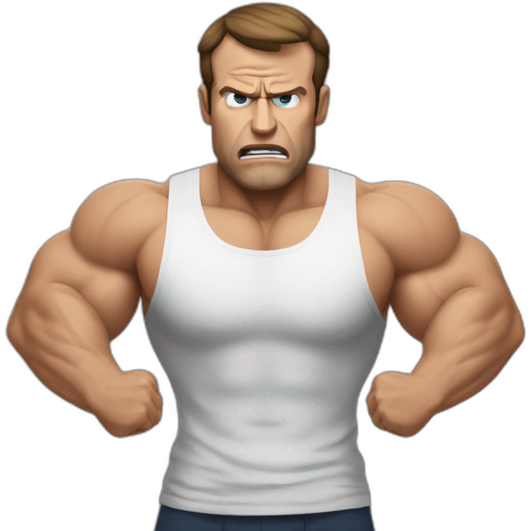 muscle macron frustrated emoji