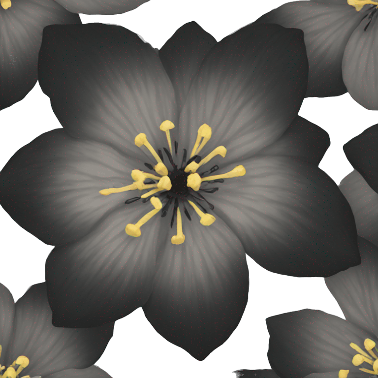 Black blossom emoji