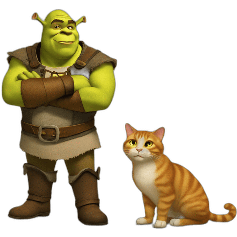 shrek and puss in boots emoji